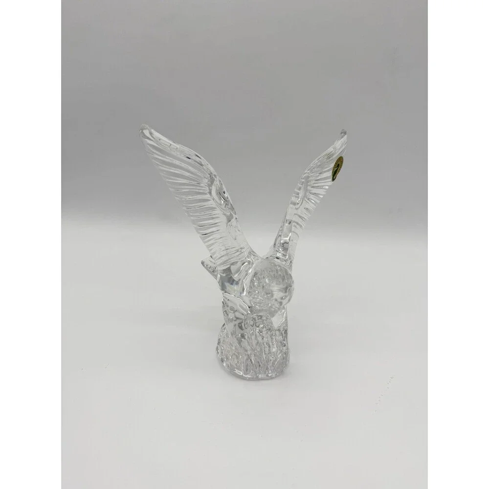 Waterford Crystal Eagles Wing Lead Clear 7” Bald American Eagle Bird Figurine